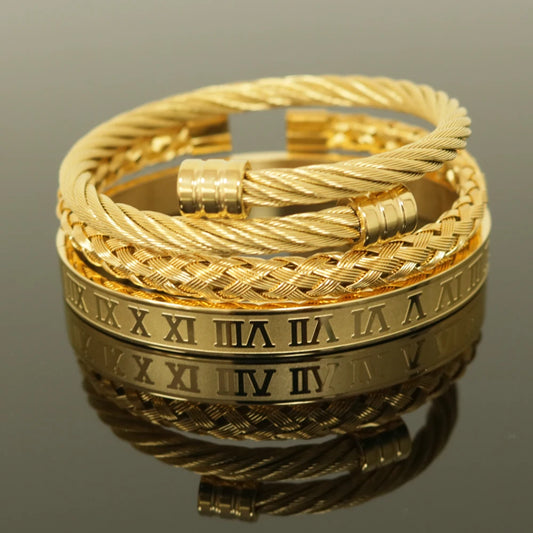 Men's Round Bracelet Set