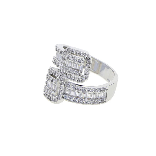 Open Double Square Ring