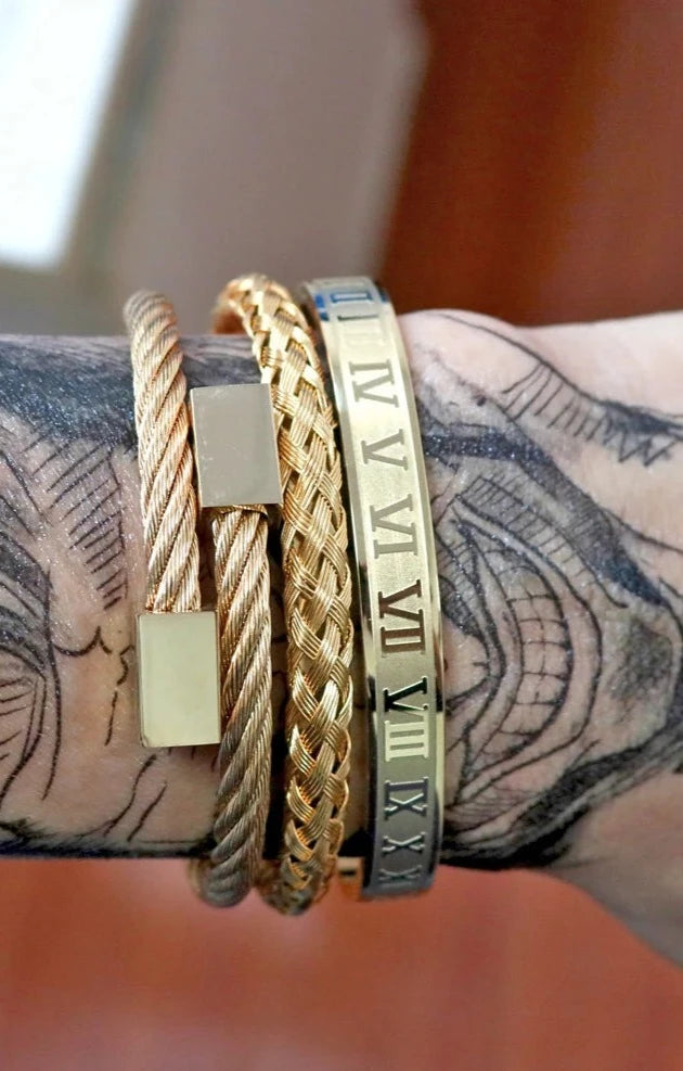 Men's Square Bracelet Set