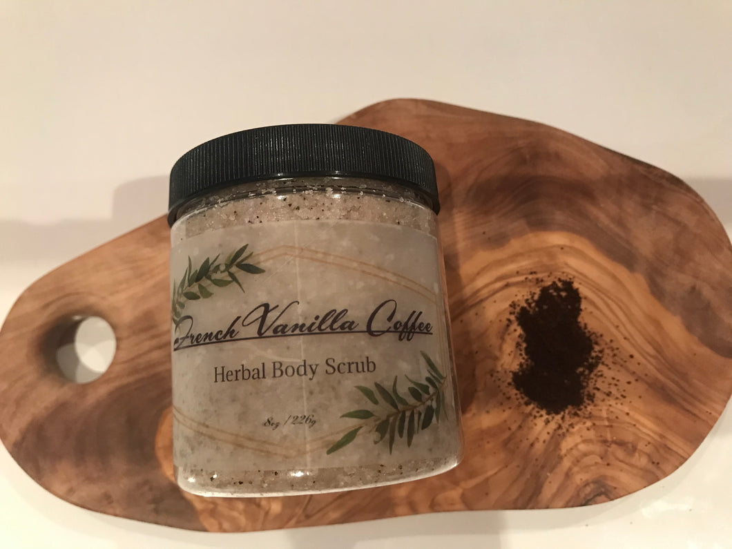 French Vanilla Coffee Herbal Body Scrub